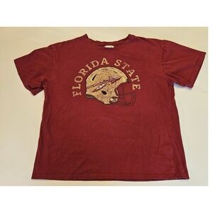 Florida State Seminoles FSU Football T-Shirt Womens Large Maroon Boyfriend Tee